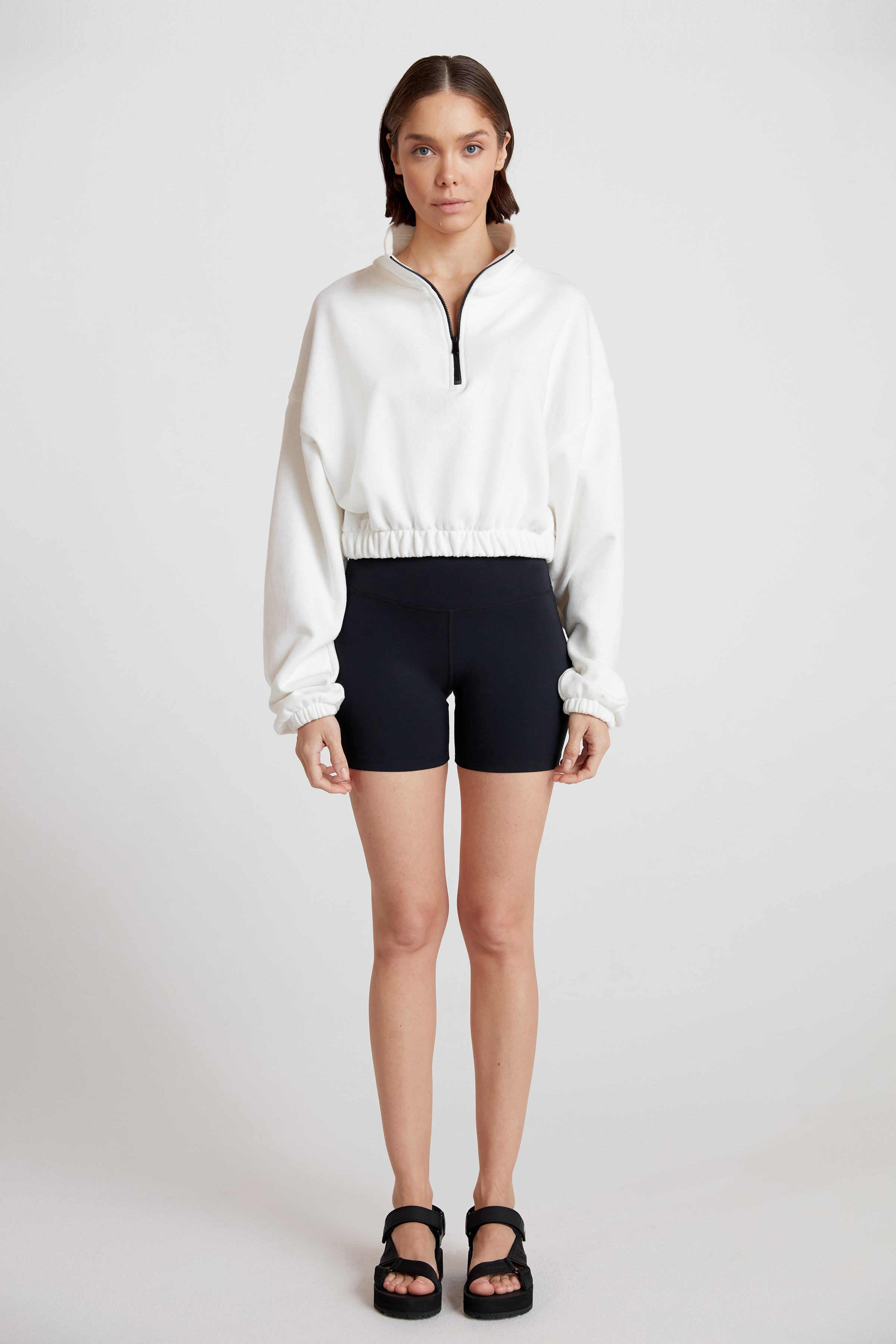 CROP ZIP SWEATSHIRT - BF0012 Sample