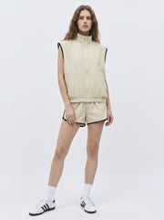 Form Department women's Retro Track Short in Cream