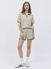 Form Department women's Polo-Collar Tee in Cream