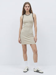 Form Department women's Contrast-Trim Tank Dress in Cream