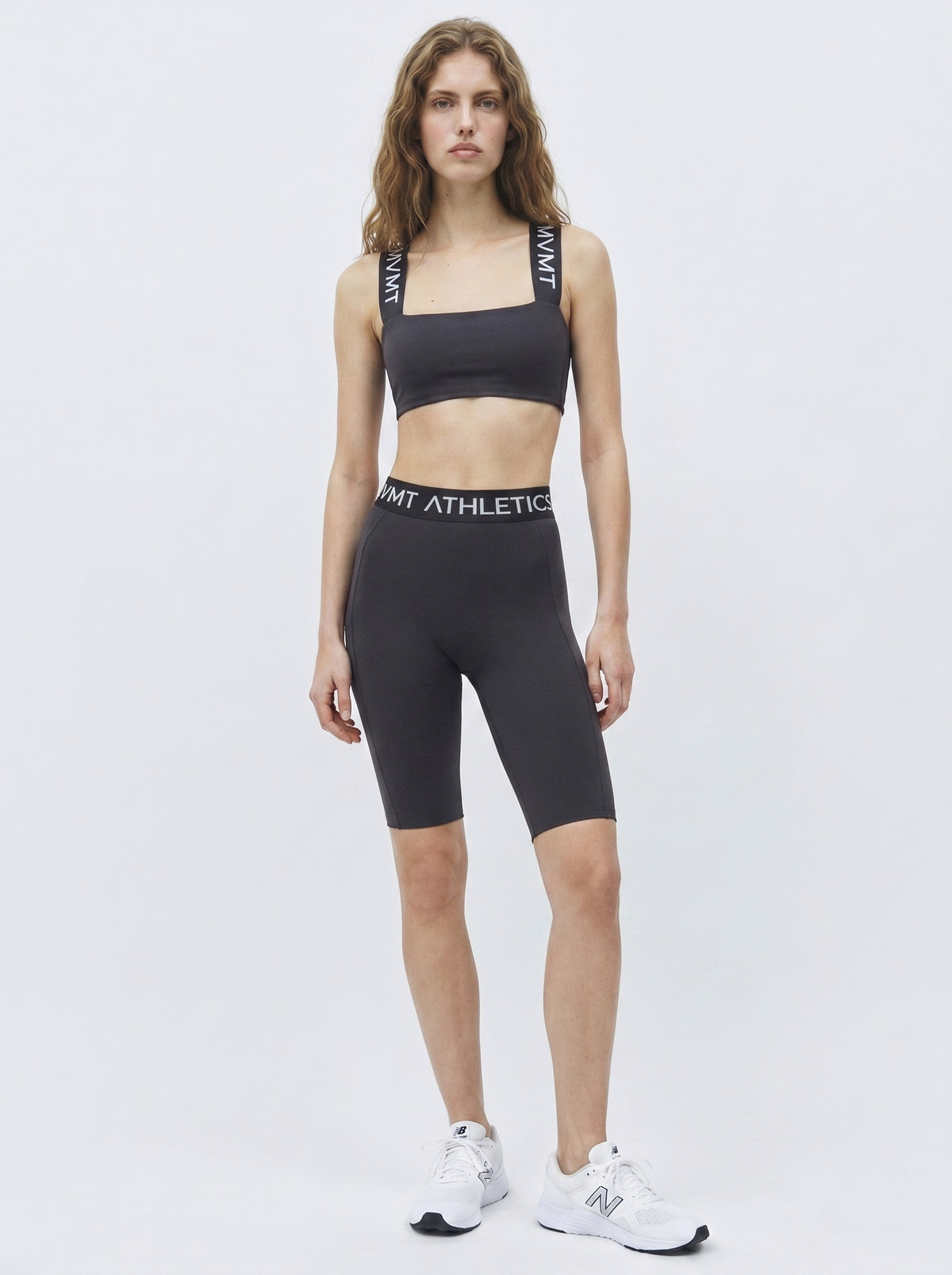 Form Department women's Logo-Waist Biker Short in Charcoal