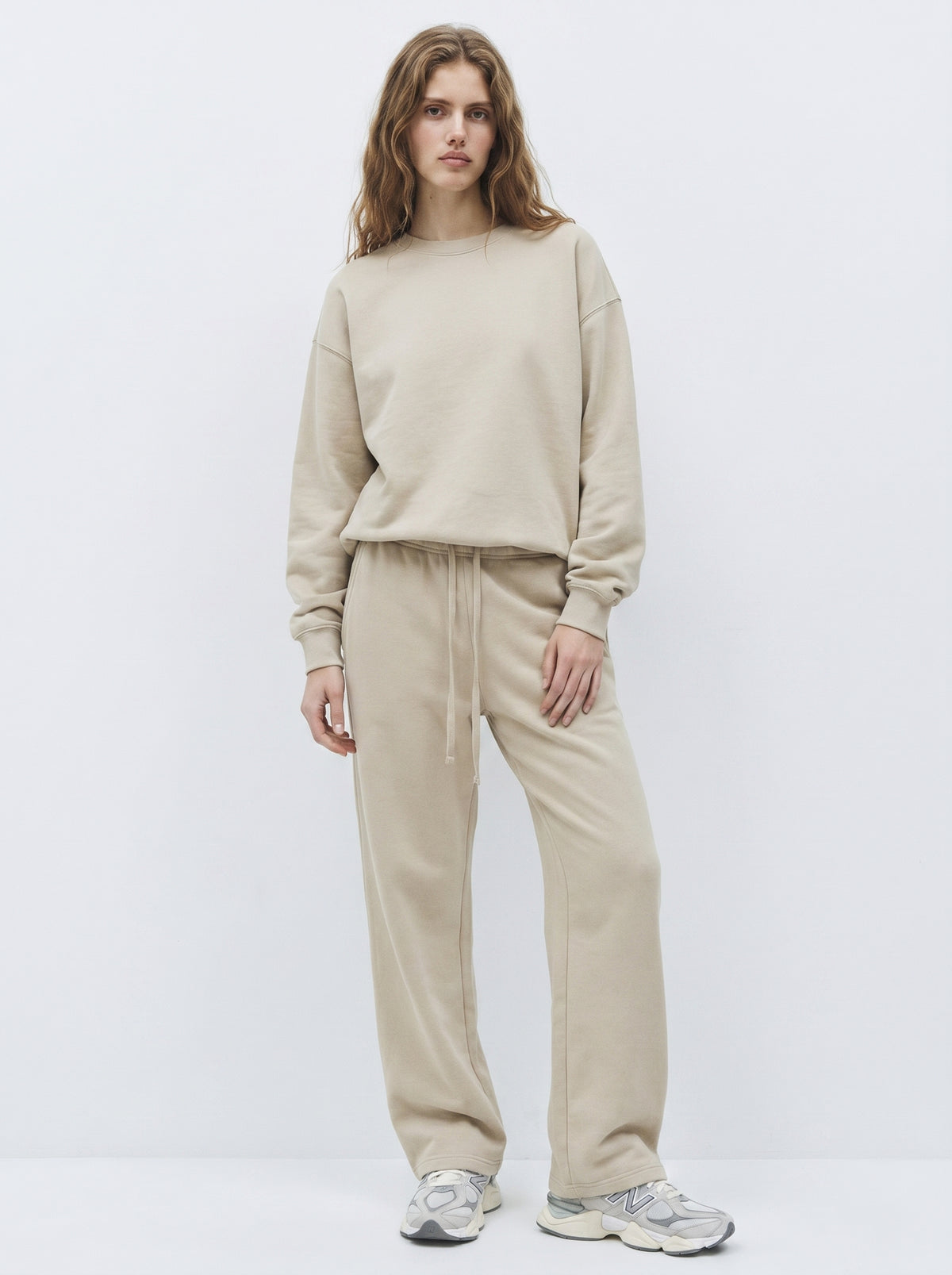 Form Department women's Straight-Leg Sweatpant in Cream