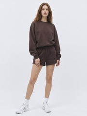 Form Department women's Sweat Short in Espresso