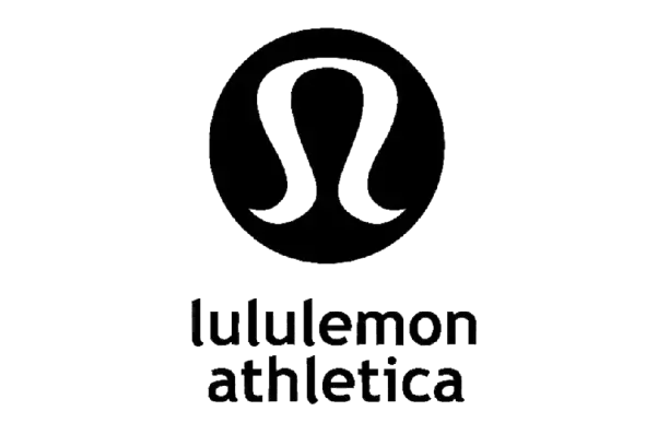 Lululemon logo with brand name on a white background